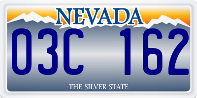 NV license plate 03C162