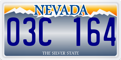 NV license plate 03C164