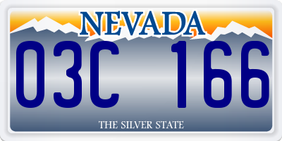 NV license plate 03C166