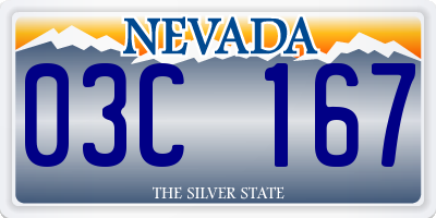 NV license plate 03C167