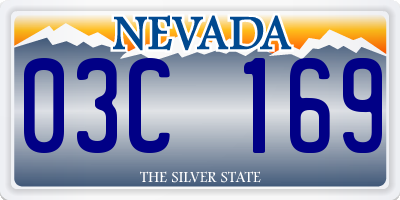 NV license plate 03C169