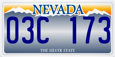 NV license plate 03C173