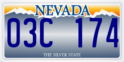 NV license plate 03C174