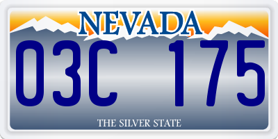 NV license plate 03C175