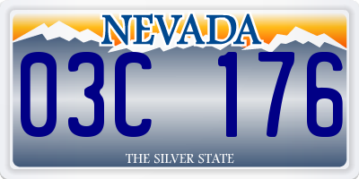 NV license plate 03C176