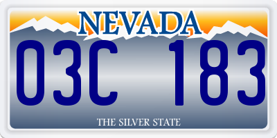 NV license plate 03C183