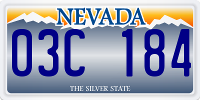 NV license plate 03C184