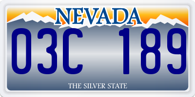 NV license plate 03C189