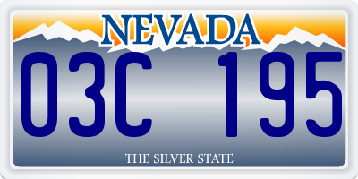 NV license plate 03C195