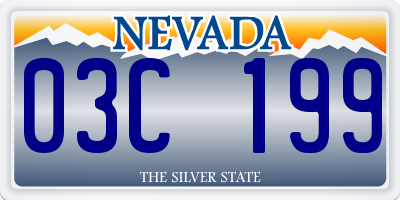 NV license plate 03C199