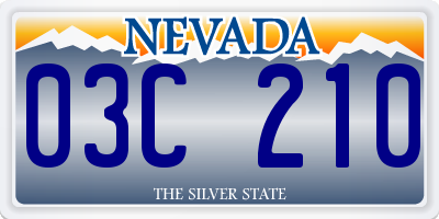 NV license plate 03C210