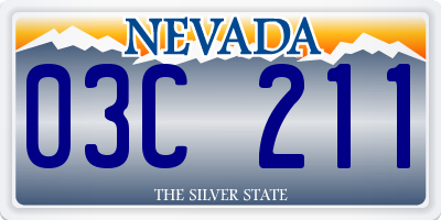 NV license plate 03C211