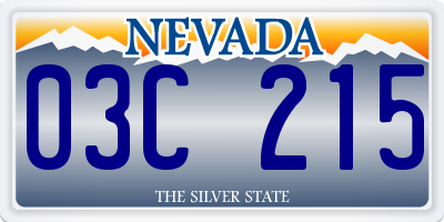 NV license plate 03C215