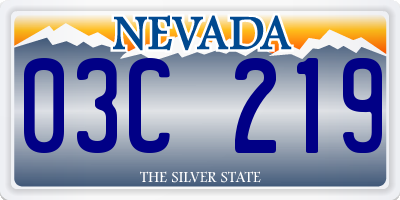 NV license plate 03C219