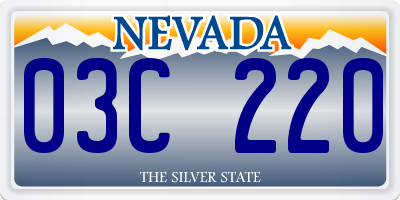 NV license plate 03C220