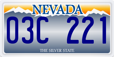 NV license plate 03C221
