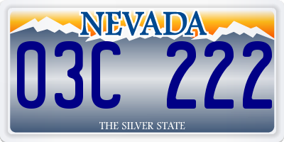 NV license plate 03C222