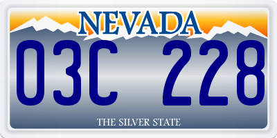 NV license plate 03C228