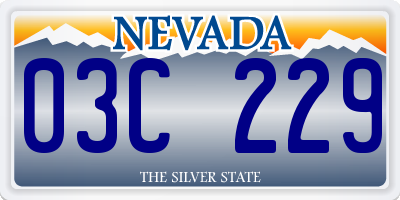 NV license plate 03C229