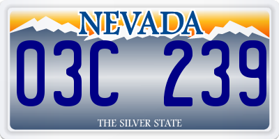 NV license plate 03C239