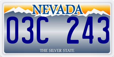 NV license plate 03C243