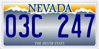 NV license plate 03C247