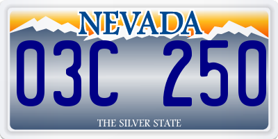 NV license plate 03C250