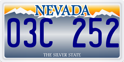 NV license plate 03C252