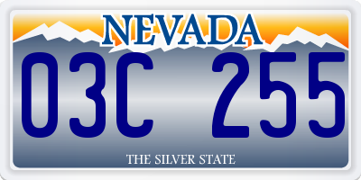 NV license plate 03C255