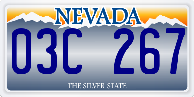 NV license plate 03C267