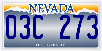 NV license plate 03C273