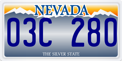 NV license plate 03C280