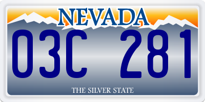 NV license plate 03C281