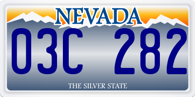 NV license plate 03C282