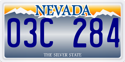 NV license plate 03C284