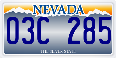 NV license plate 03C285