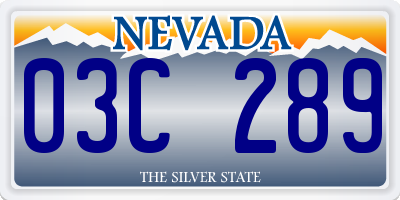 NV license plate 03C289