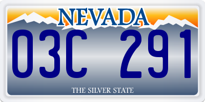 NV license plate 03C291