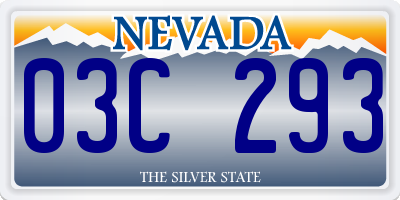 NV license plate 03C293