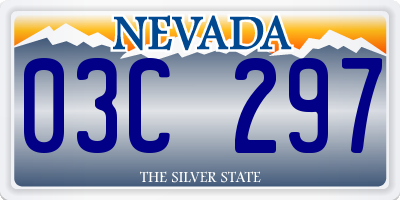 NV license plate 03C297