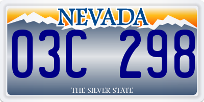 NV license plate 03C298