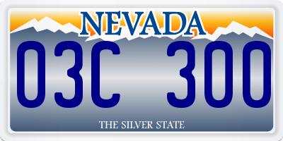 NV license plate 03C300