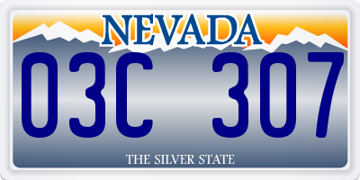 NV license plate 03C307