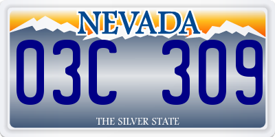 NV license plate 03C309