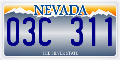 NV license plate 03C311