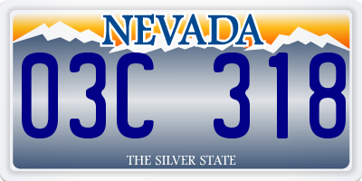 NV license plate 03C318