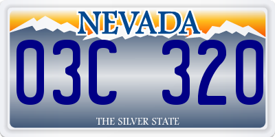 NV license plate 03C320