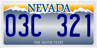 NV license plate 03C321