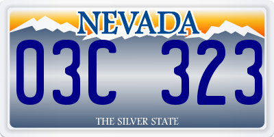 NV license plate 03C323