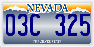 NV license plate 03C325